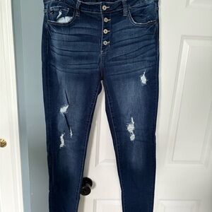 KanCan Blue High Rise Distressed Jeans